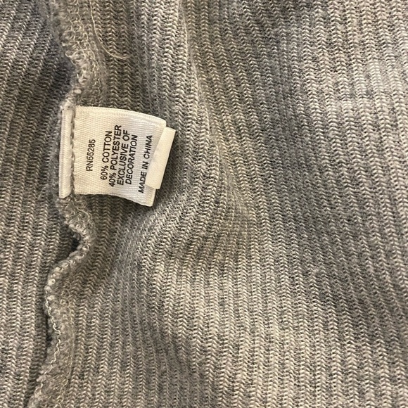 Mens Size Medium Express Heathered Gray Cotton Sweater Crew Neck Pullover​​​ - Picture 4 of 6